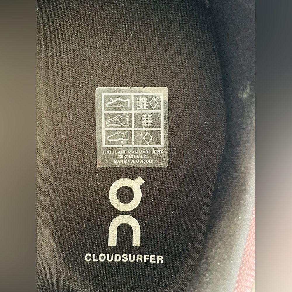 On Cloudsurfer Running Black and Blue Athletic Shoes with CloudTec size 8.5 - Picture 16 of 16